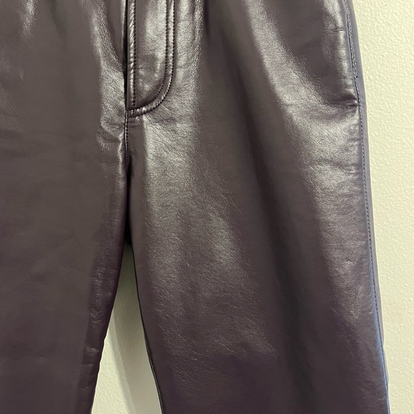 Agolde Recycled Leather 90’s Pinch Waist Pants in Nightshade size 24 - Picture 5 of 10